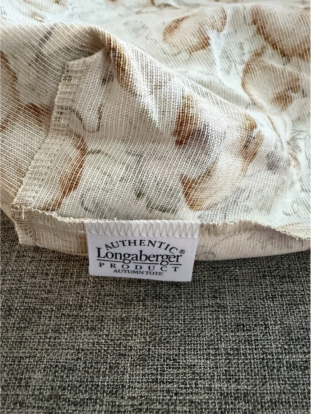 Longaberger Autumn Tote Basket Liner Pumpkin Patch Fabric 2060684 Fall